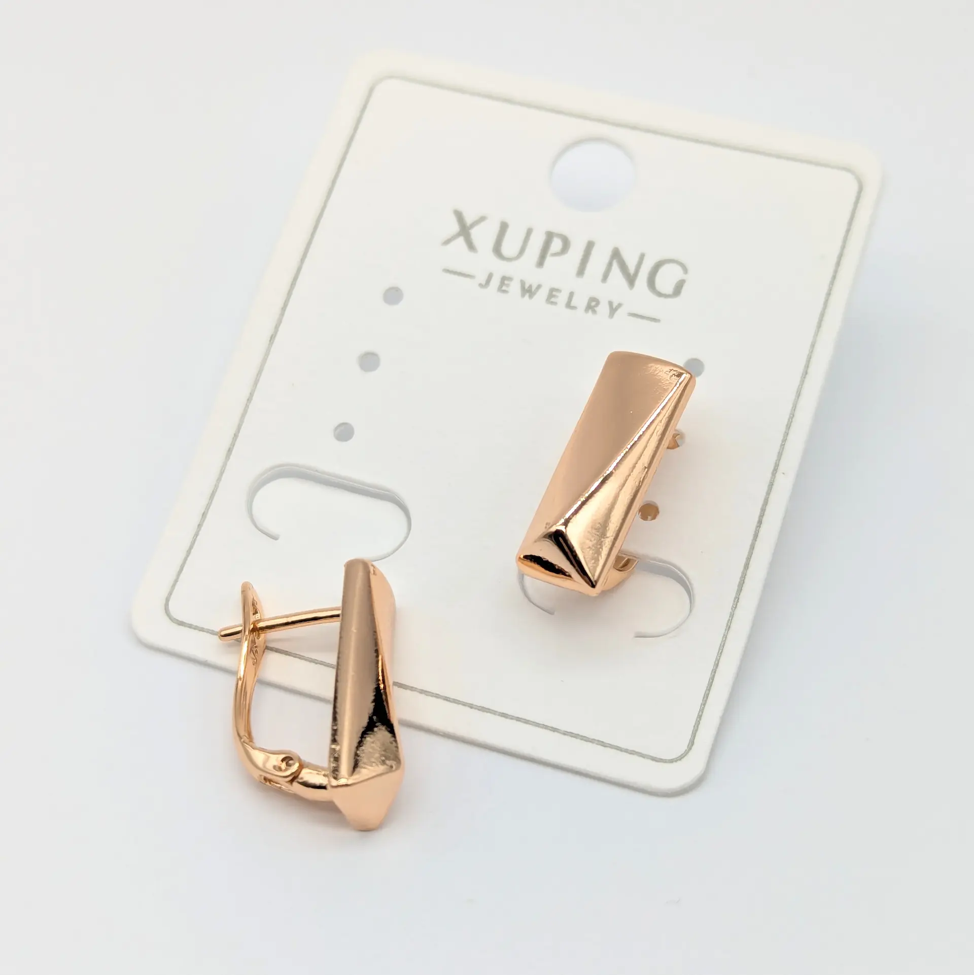 Серьги Xuping 18к «Геометрия стиля», 0.6*1.6 см