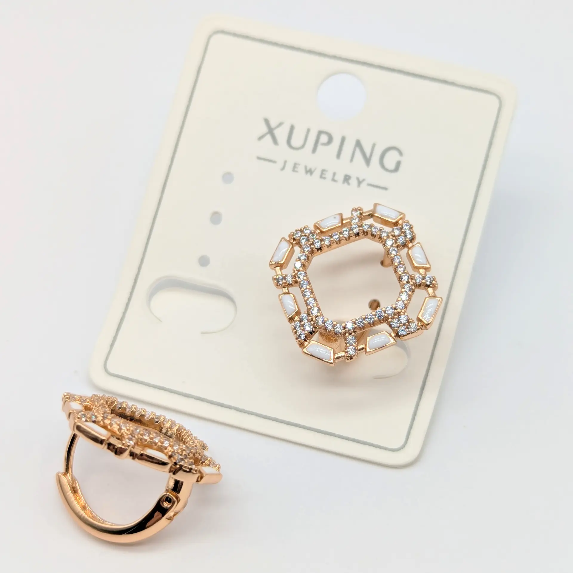 Серьги Xuping 18к «Жемчужный ореол», 1.9*1.9 см