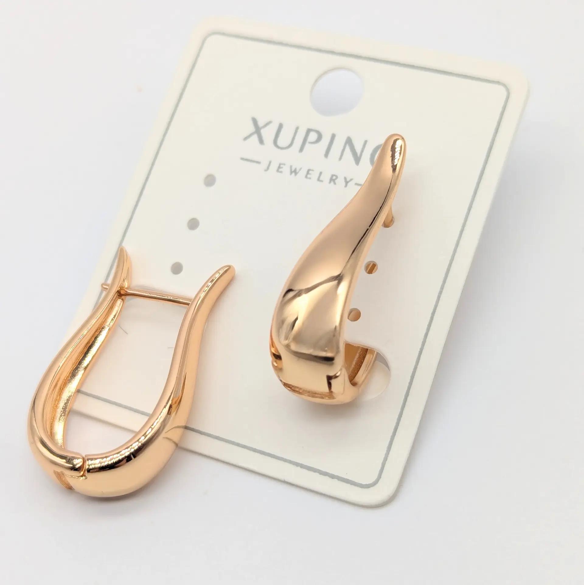 Серьги Xuping 18к «Золотая Волна», 0.7*2.7 см