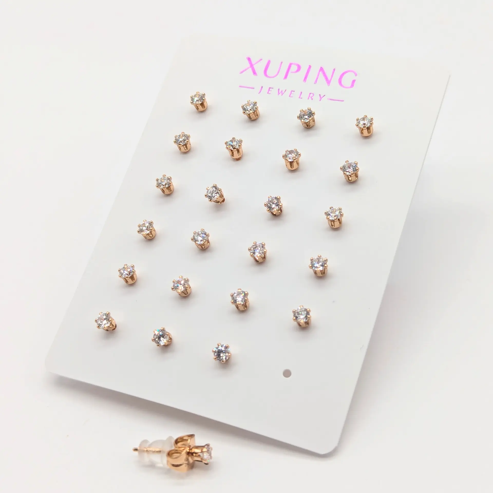 Серьги Xuping 18к «Звёздное Сияние», диам. 0.3 см, цена за 12 пар