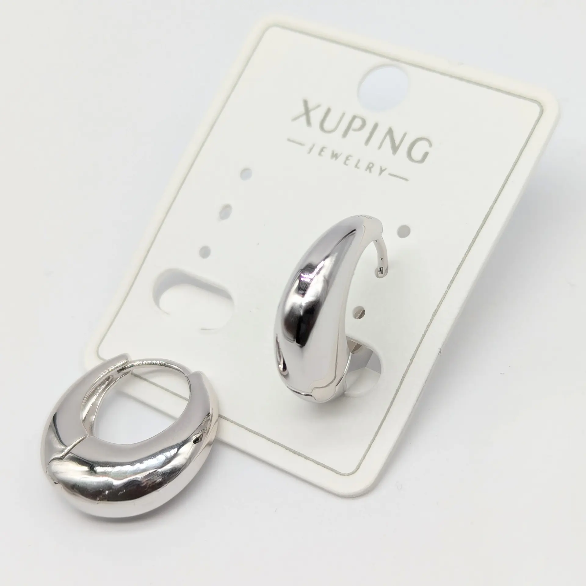 Серьги Xuping «Серебряная Волна», 0.5*1.9 см