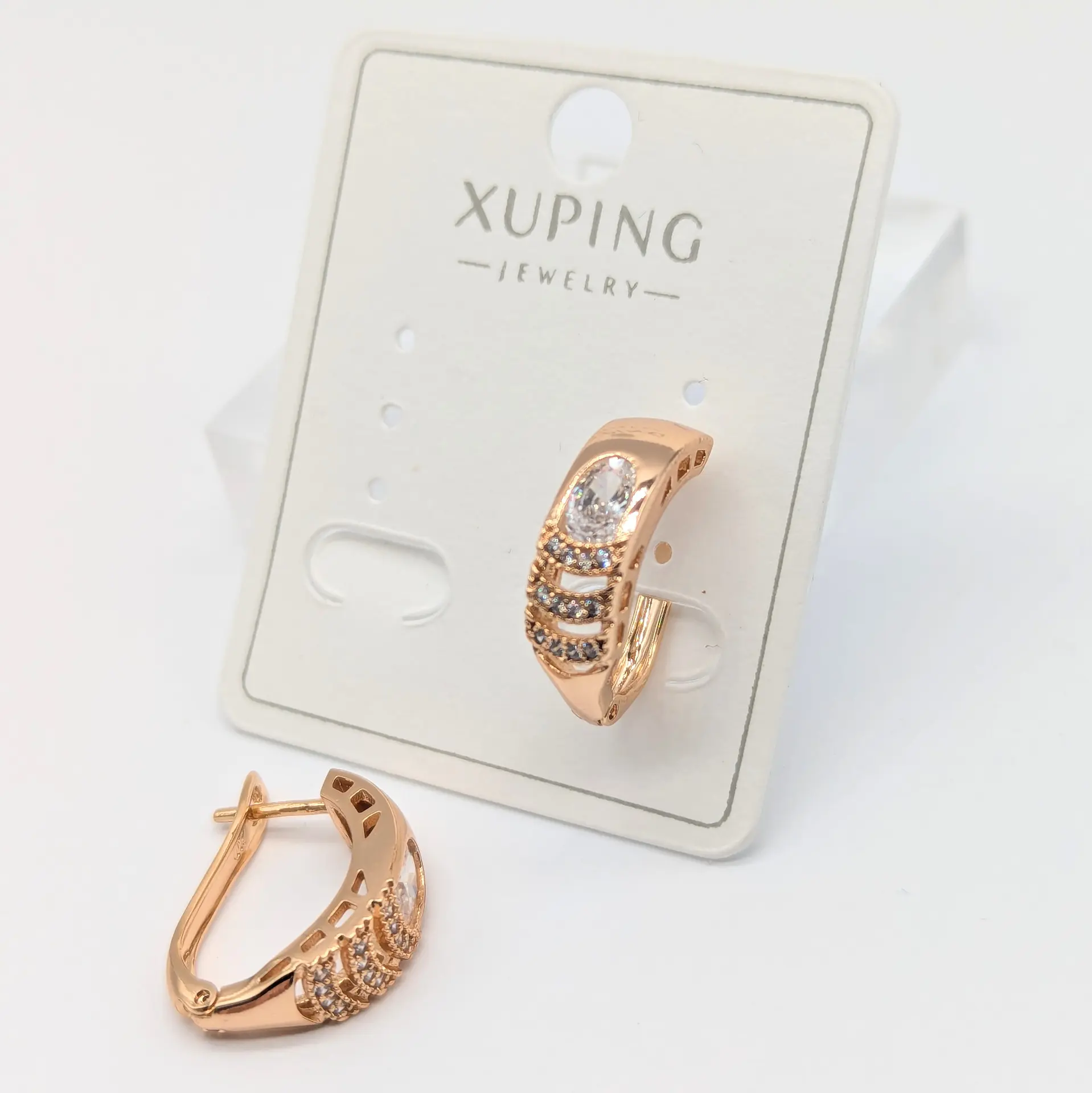 Серьги Xuping 18к «Королевский Луч», 0.5*1.8 см