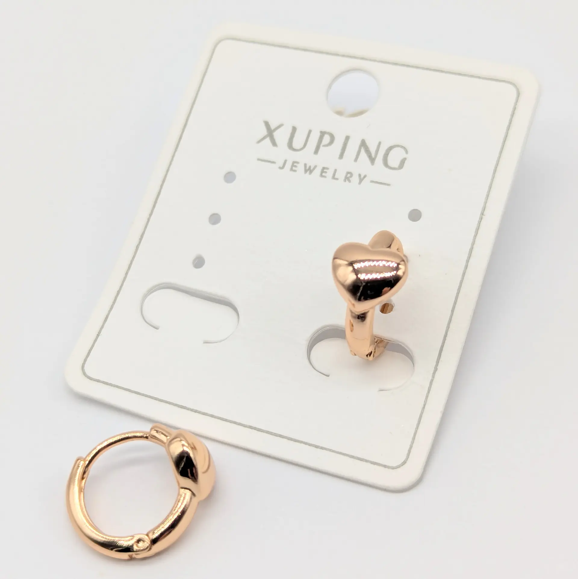 Серьги Xuping 18к «Нежный Оберег», 0.7*1.2 см