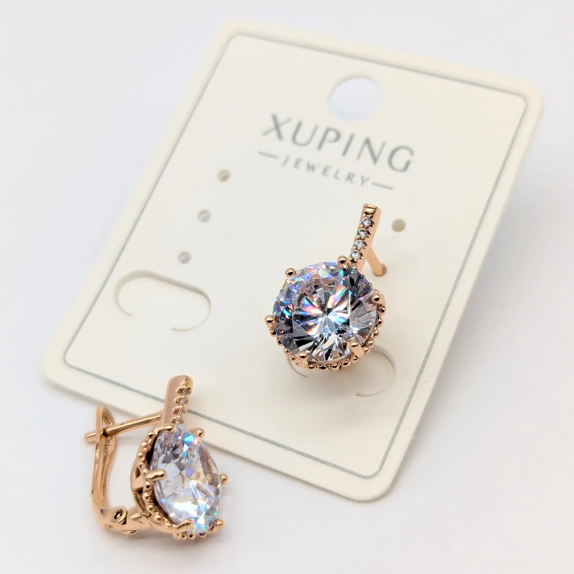 Серьги Xuping 18к «Кристальная Величие», 1*1.8 см