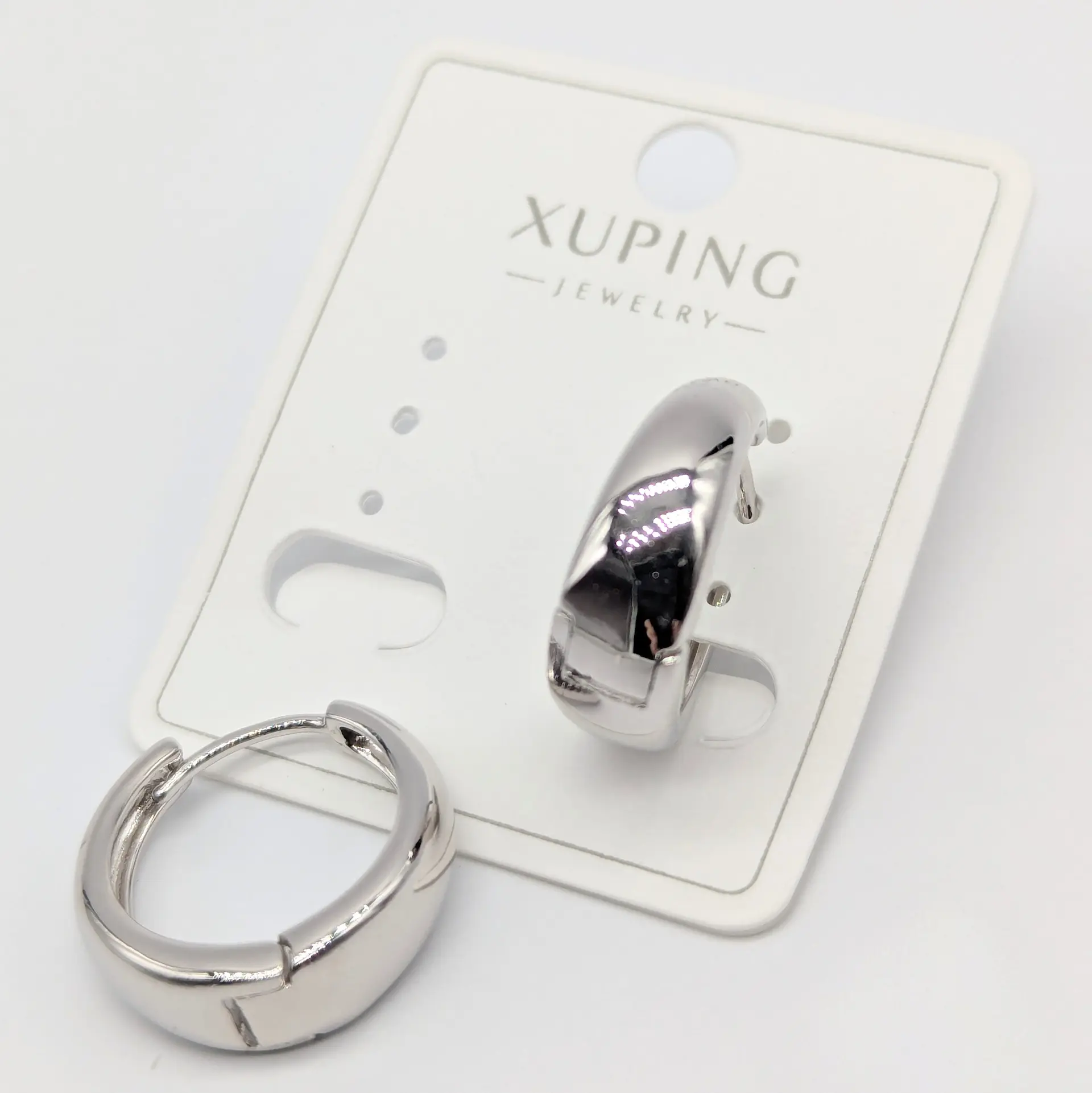 Серьги Xuping «Серебряная Гармония», 0.7*1.9 см