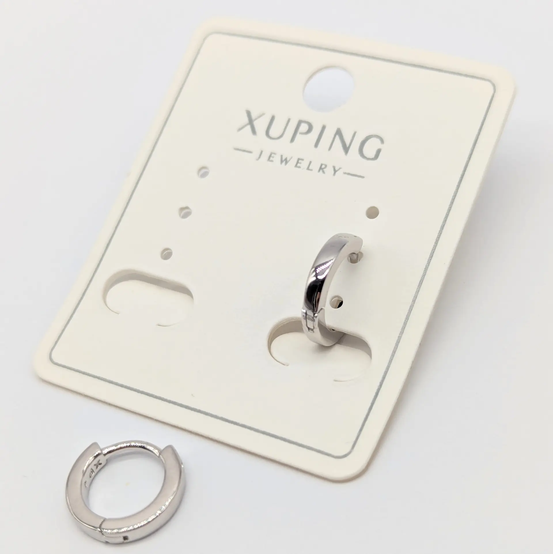 Серьги Xuping серебро «Лаконичная Классика», 0.2*1см