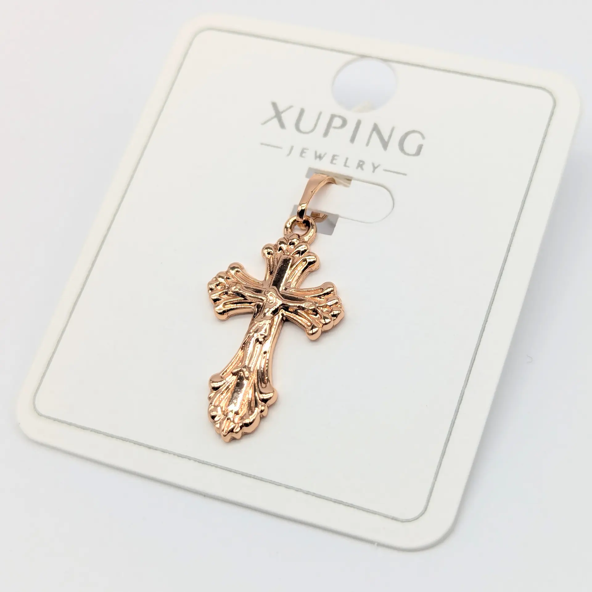 Кулон Xuping 18к «Золотой Крест Благодати», 1.4*2.4 см