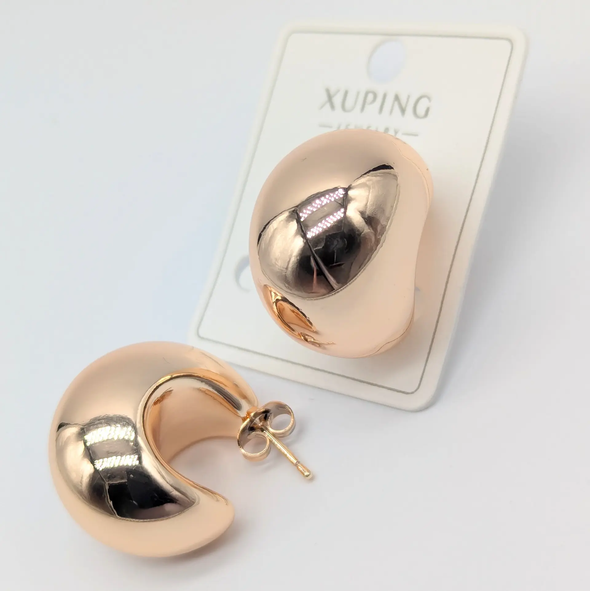Серьги Xuping 18к «Золотая Волна», 1.9*2.6 см