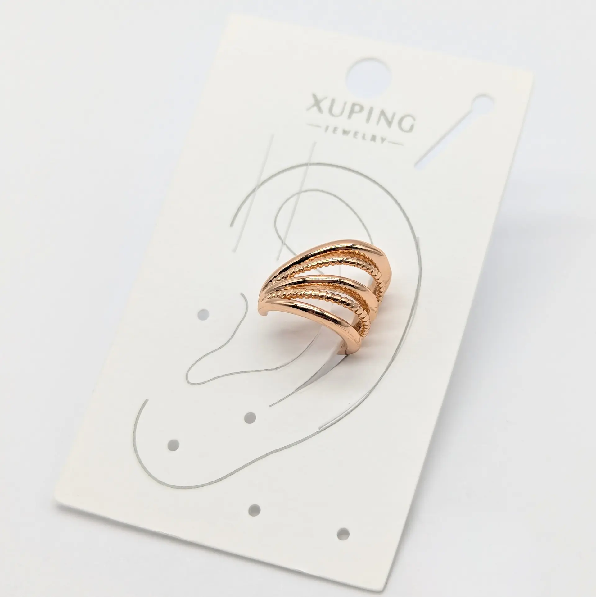 Серьги Xuping кафа 18к «Золотые Волны», 1.1*1.5 см