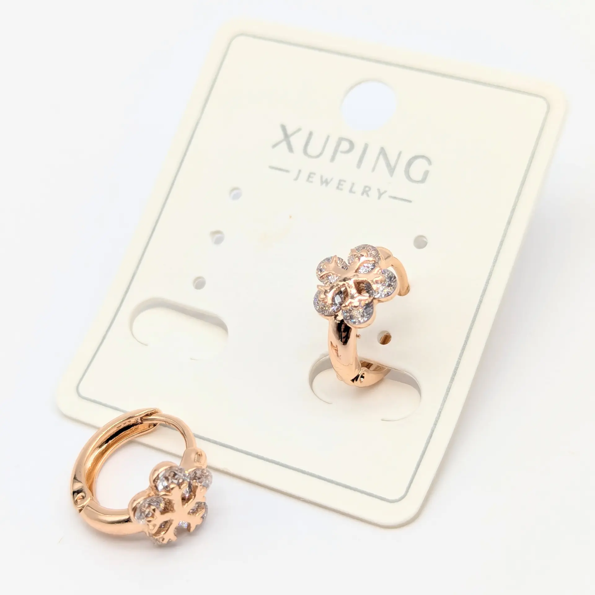 Серьги Xuping 18к «Цветок Аурелия», 0.8*1.2 см