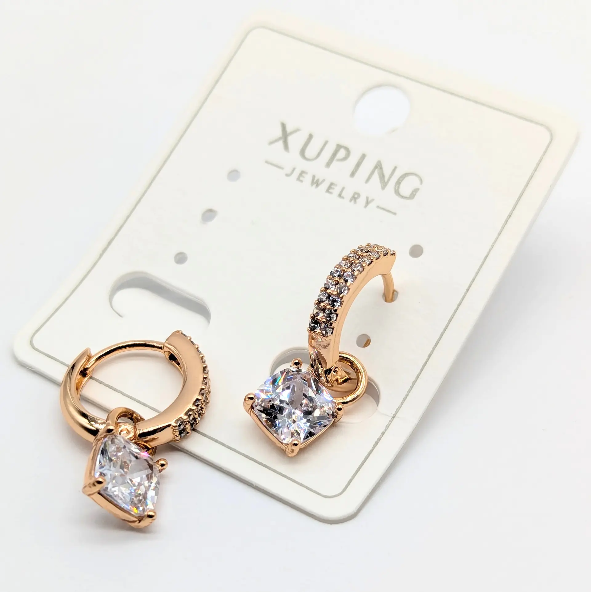 Серьги Xuping 18к «Геометрия Блеска Кларис», 0.7*2.2 см