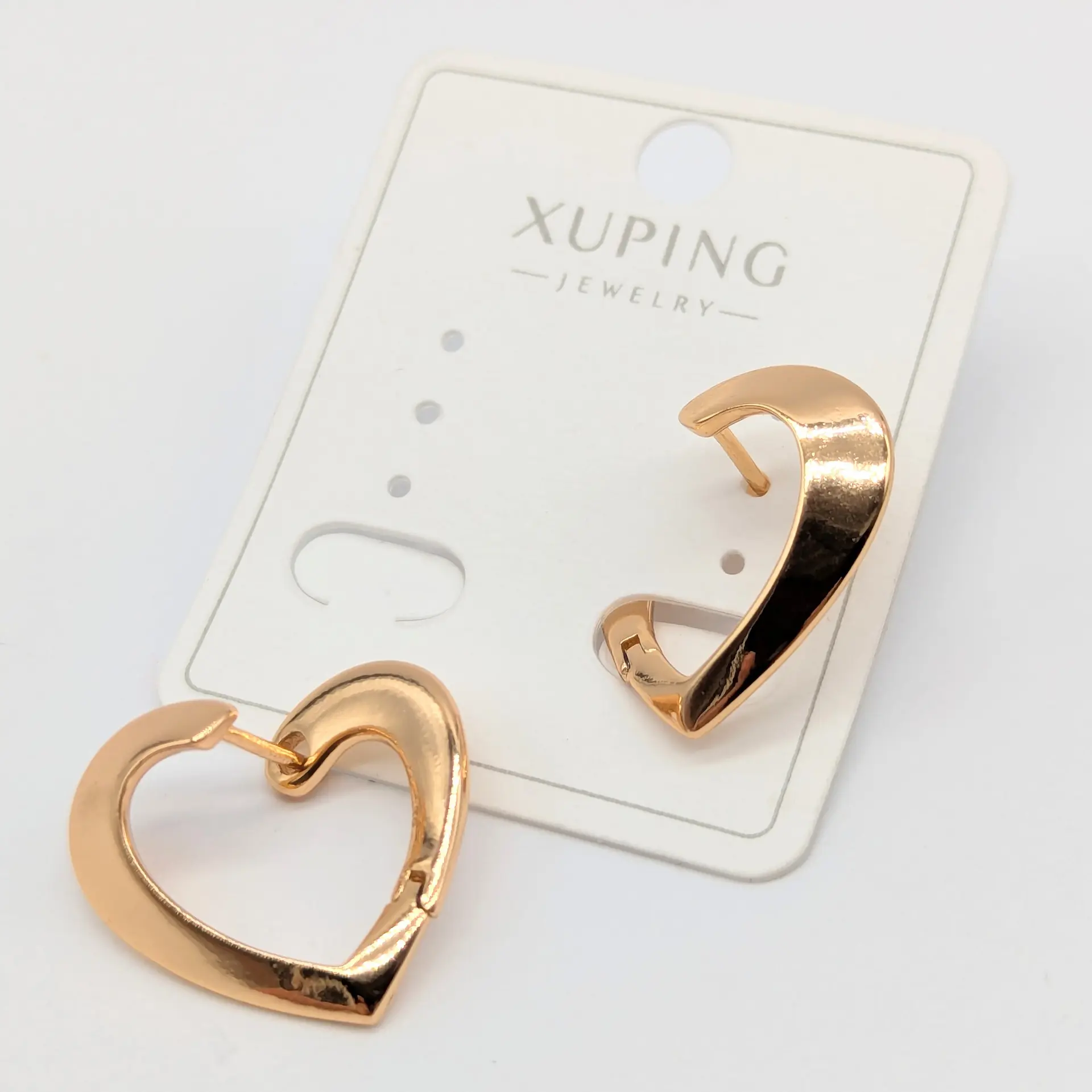 Сережки Xuping 18к «Серце золота», 1.8*2 см