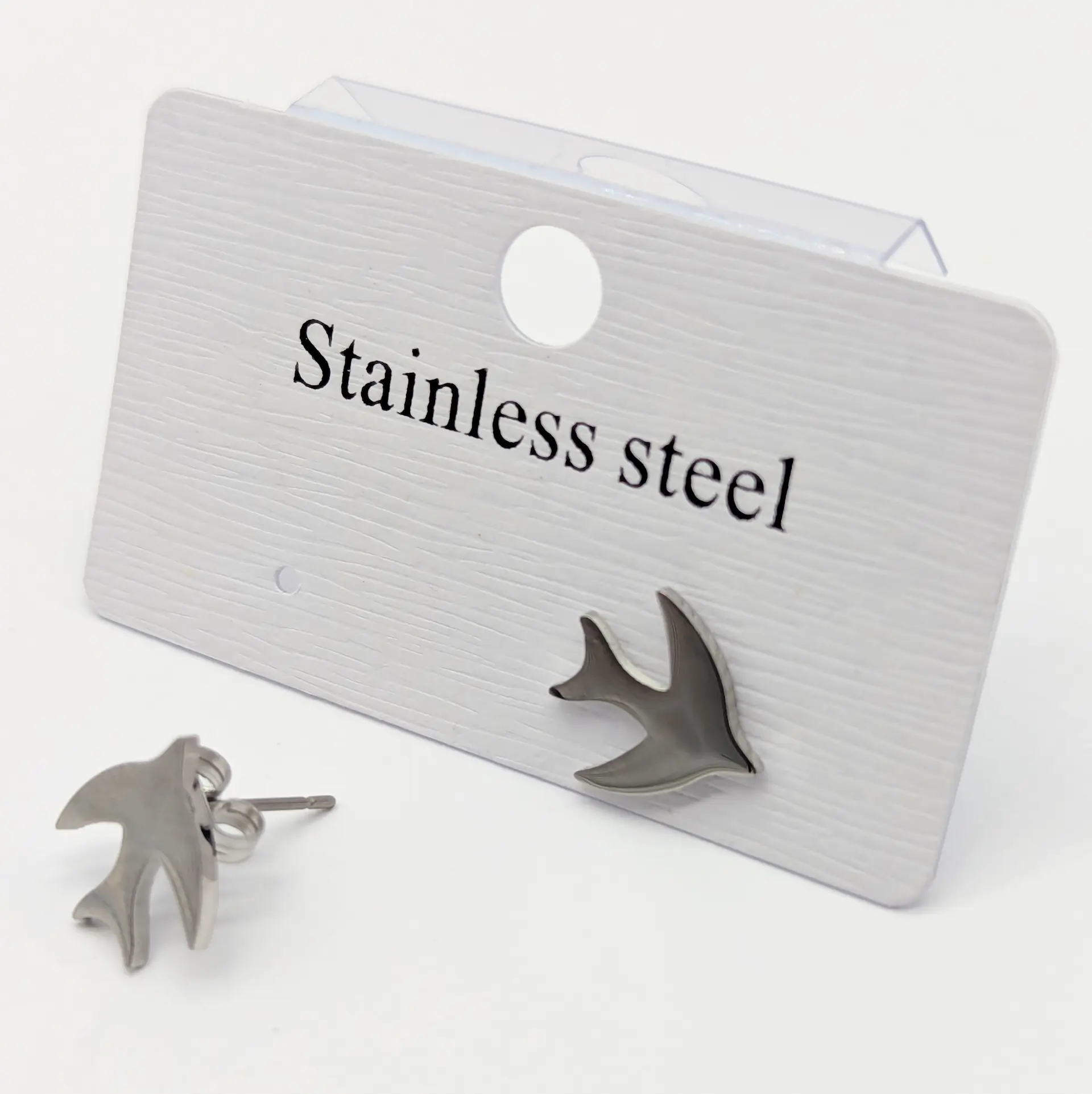 Серьги Stainless Steel «Серебряная Ласточка», 1.1*1.1 см