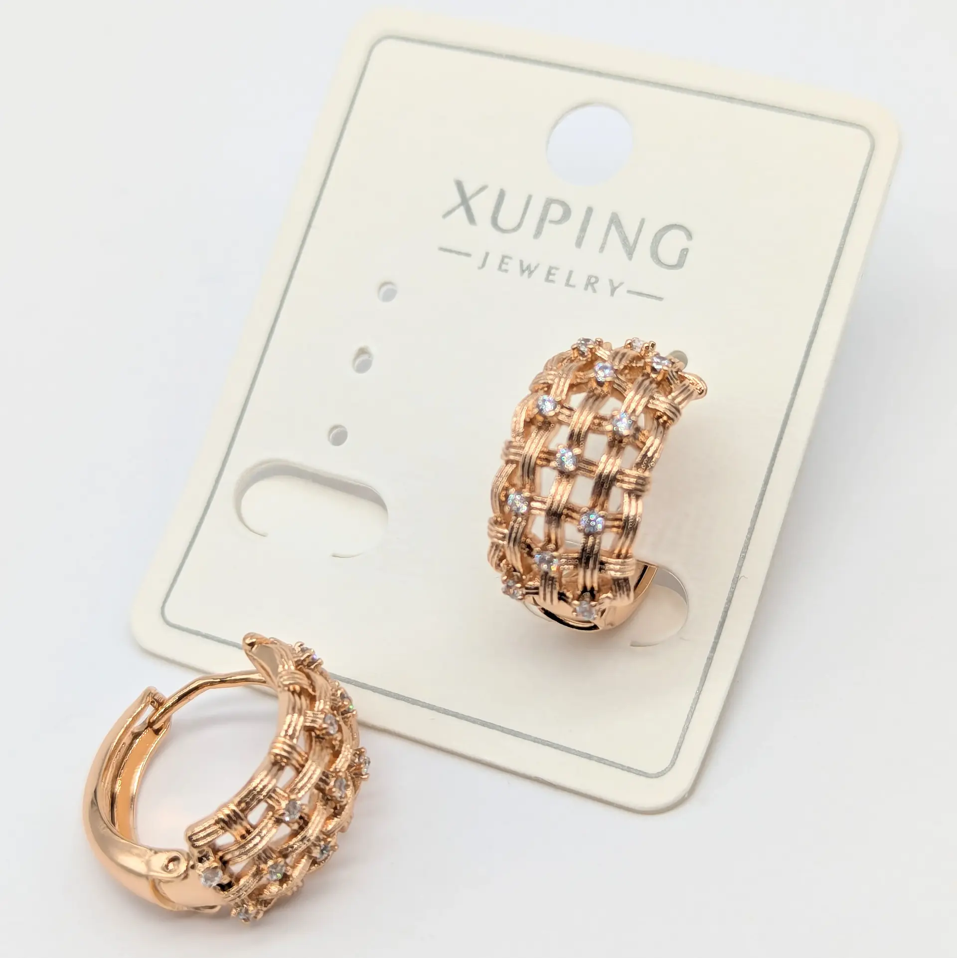 Сережки Xuping 18к «Королівське Плетіння», 1*1.7 см