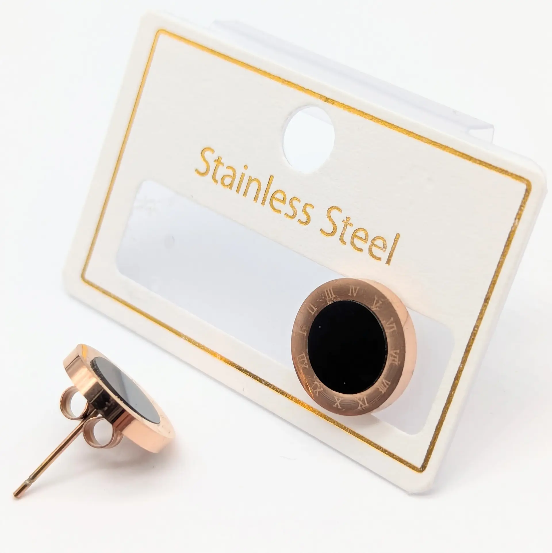 Сережки Stainless Steel РЗ «Рожева Імперія», діаметр 1. 2 см