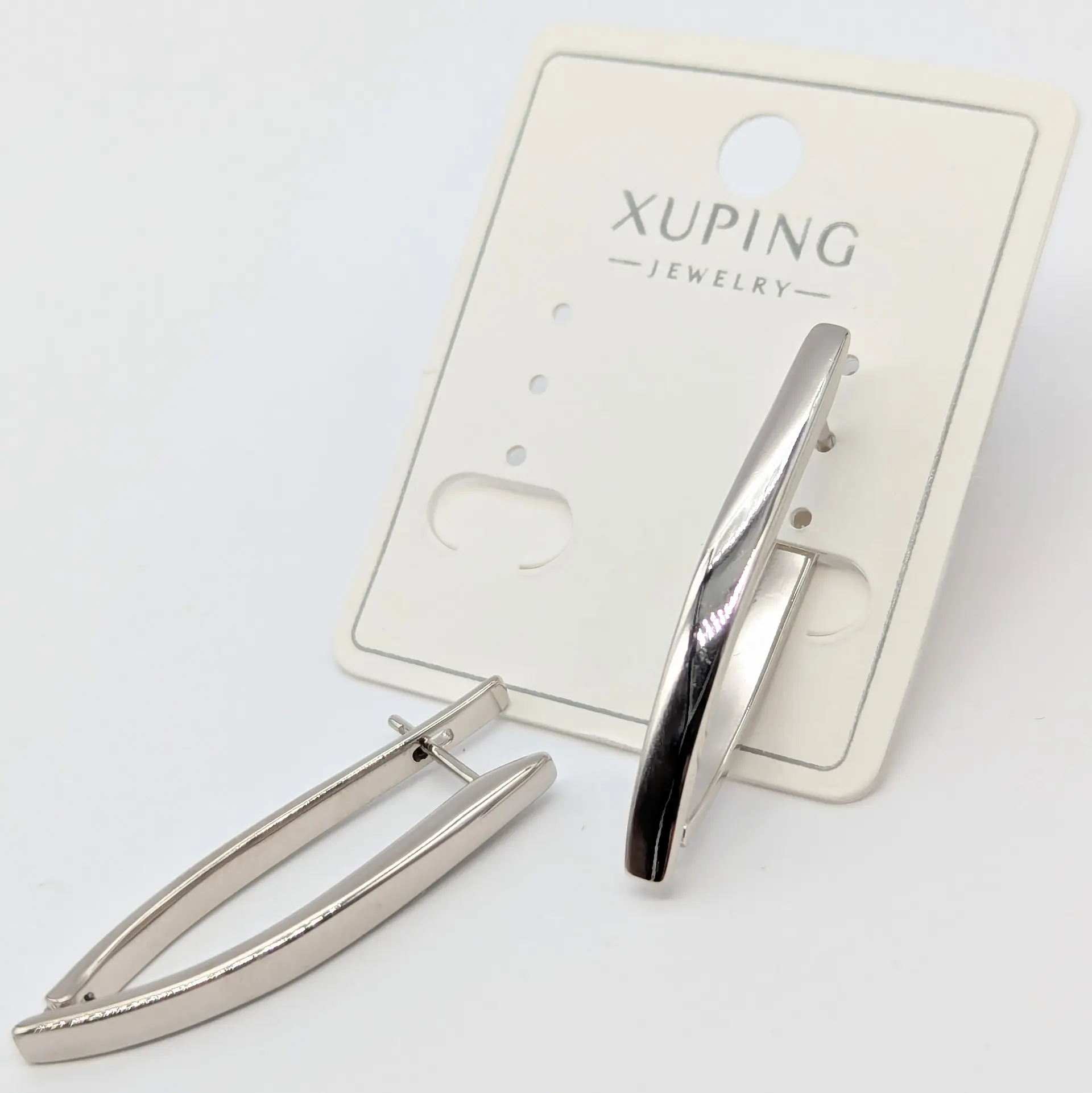 Сережки Xuping «Срібний Потік», 0.3*3.5 см
