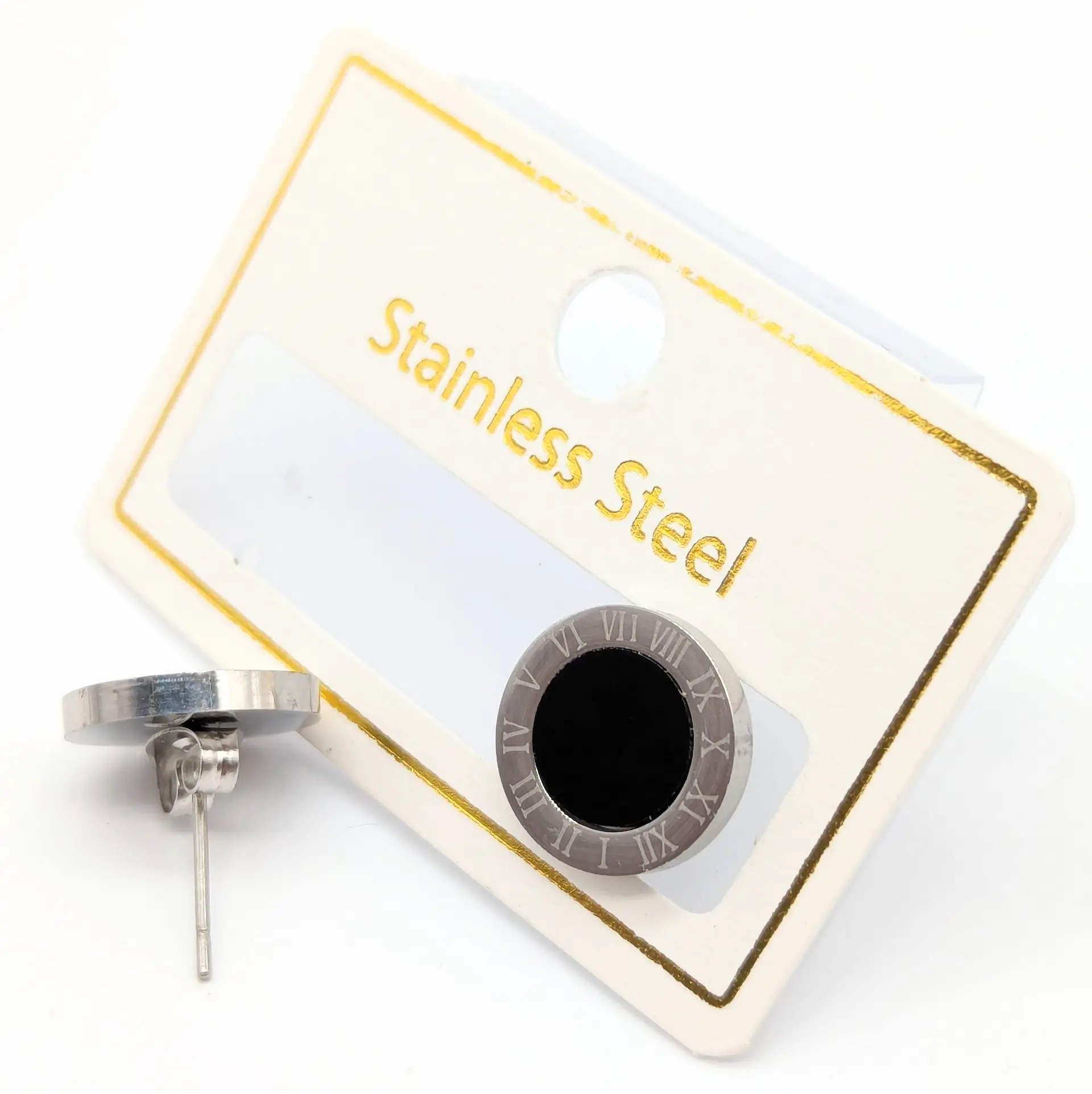 Сережки Stainless Steel срібло «Ноктюрн Риму», діаметр 1. 2 см