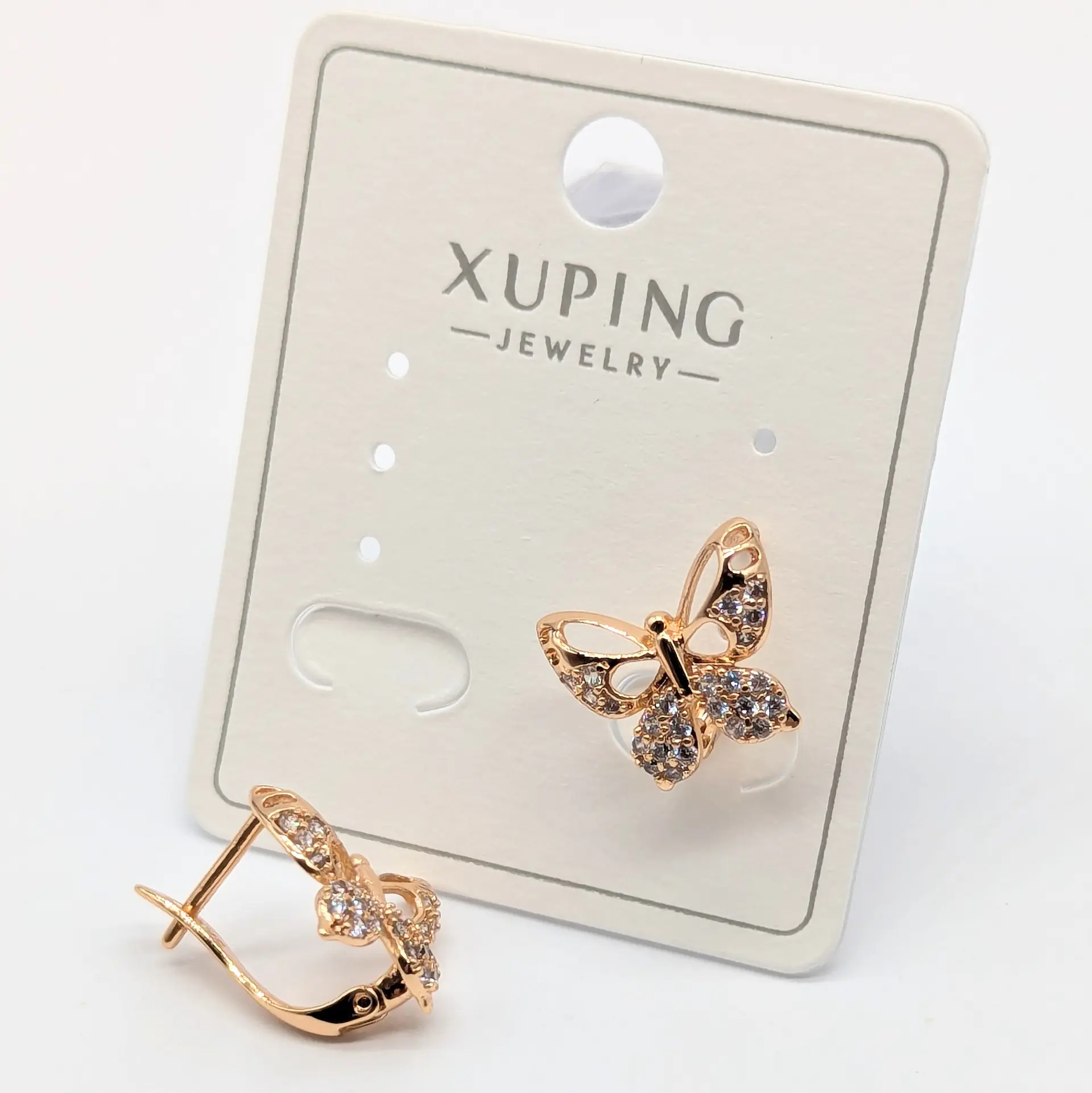 Сережки Xuping 18К «Метелик Аврора», 1.4*1.1 см